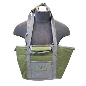 Sierra Club Insulated Thermal Green Canvas Cooler Tote Bag Huge
